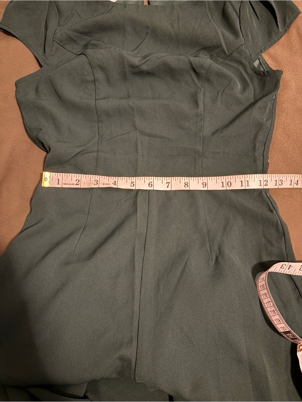 Lulu's Forest Green Cap-Sleeve Wide-Leg Jumpsuit - Picture 5 of 7